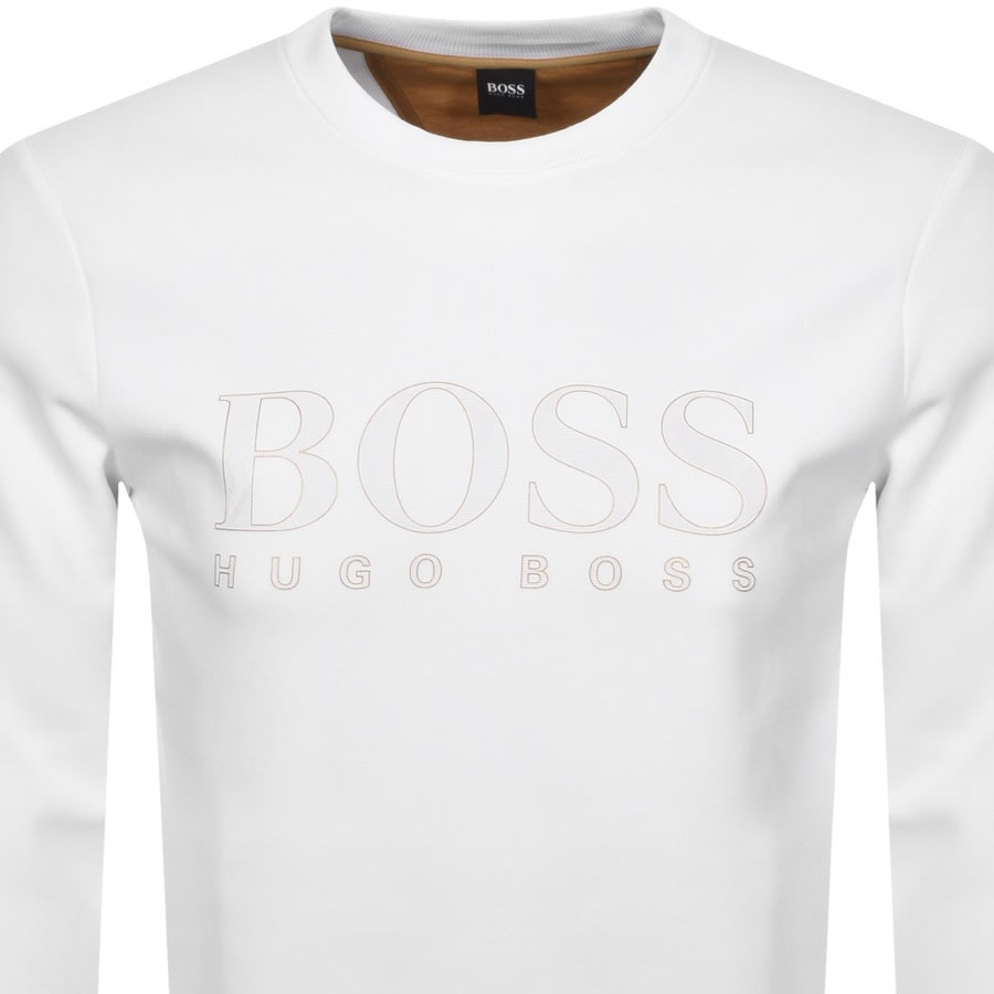 Alternative Image for ProductBOSS Salbo Iconic Crew Neck Sweatshirt White2